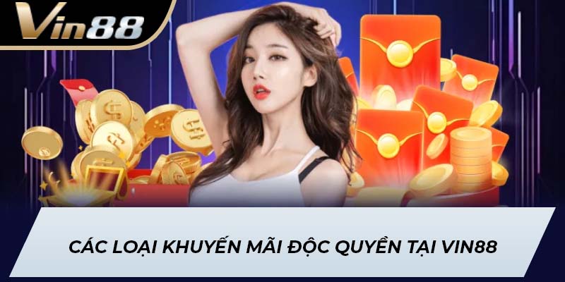 Các loại khuyến mãi độc quyền tại Vin88
